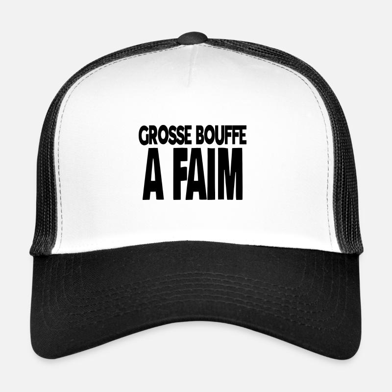 grosse bouffe a faim - Casquette trucker  - blanc/noir