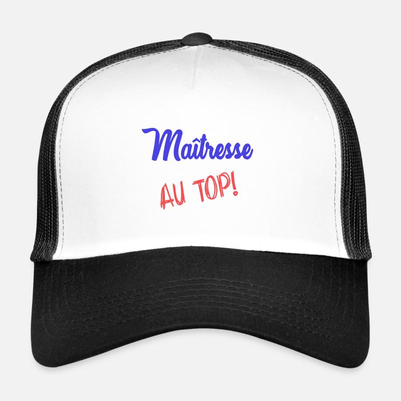 MAÎTRESSE - Casquette trucker - blanc/noir