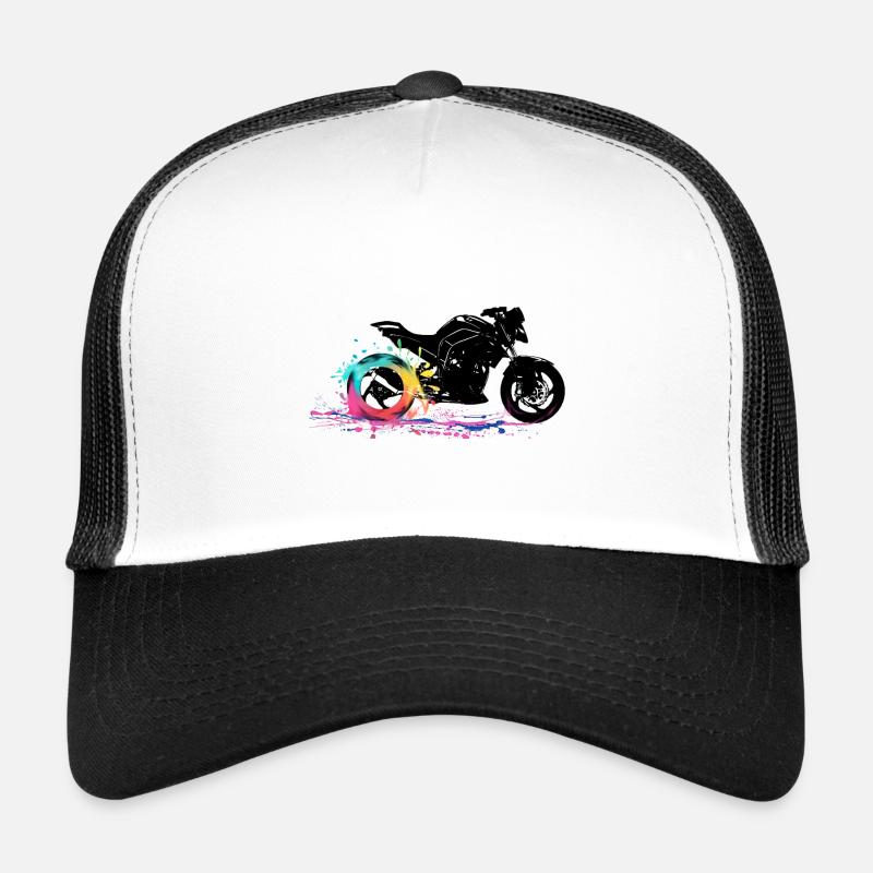 Motorcycle Biker passion moto gp - Trucker Cap - white/black