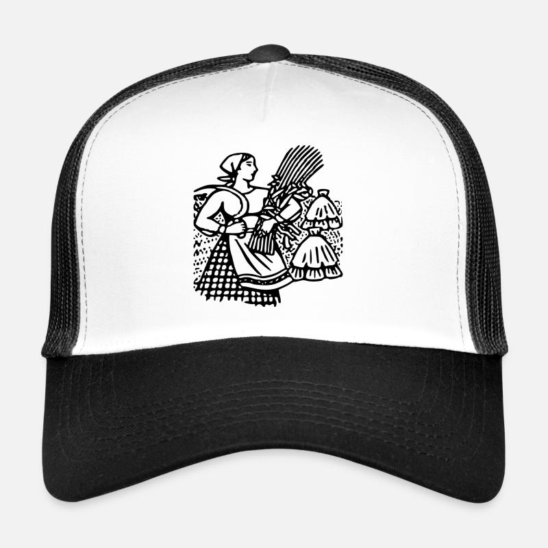 mais corn maize getreide veggie gemuese vegetables - Trucker Cap - Weiß/Schwarz