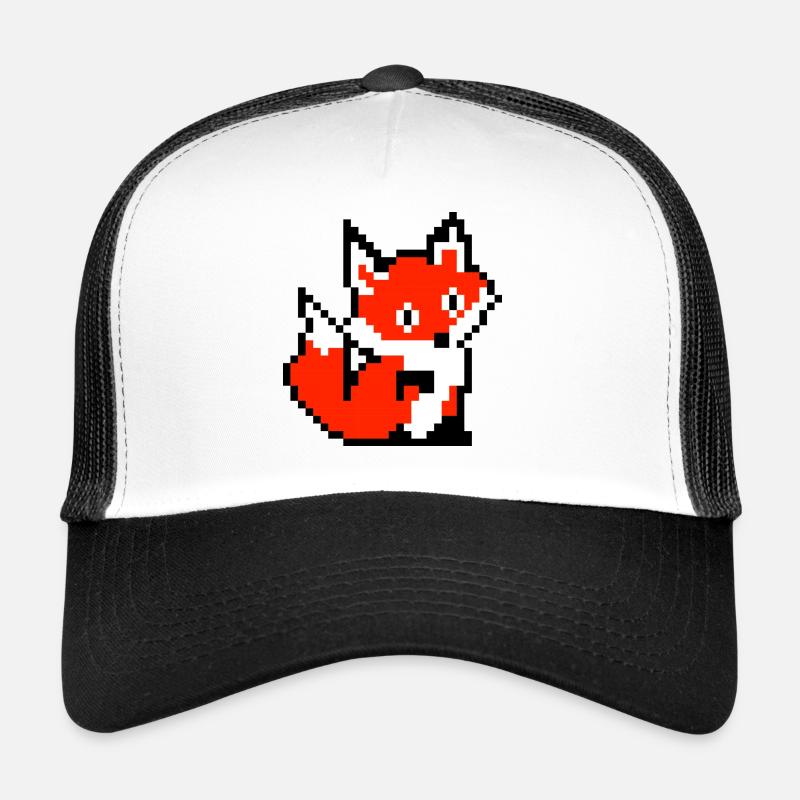 Fox Fox Paw rétro conception de chemise de pixel Casquette trucker 