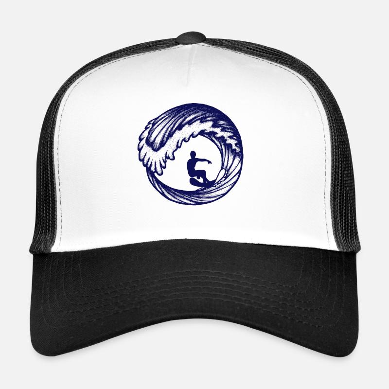 Surfer dans la grande vague Casquette trucker 