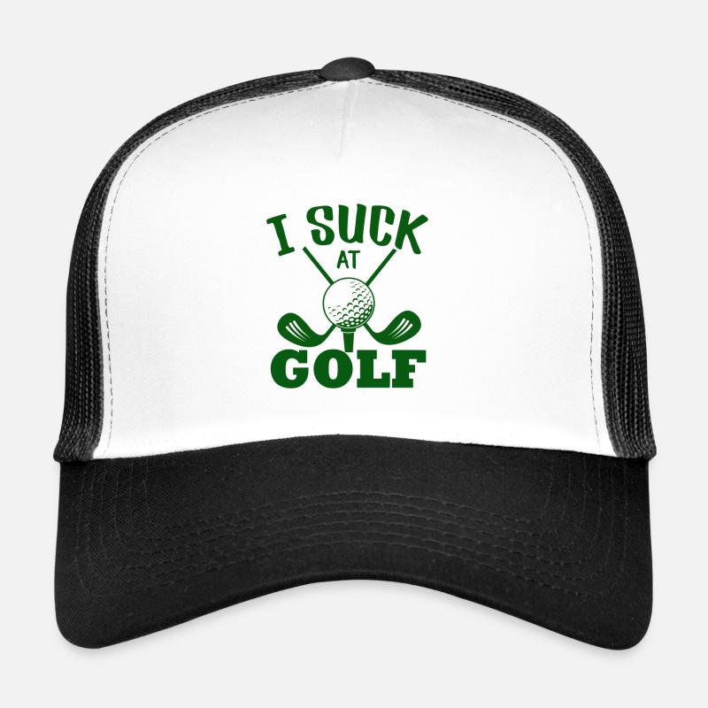 Joueur de golf drôle Sort : I Suck At Golf Casquette trucker 
