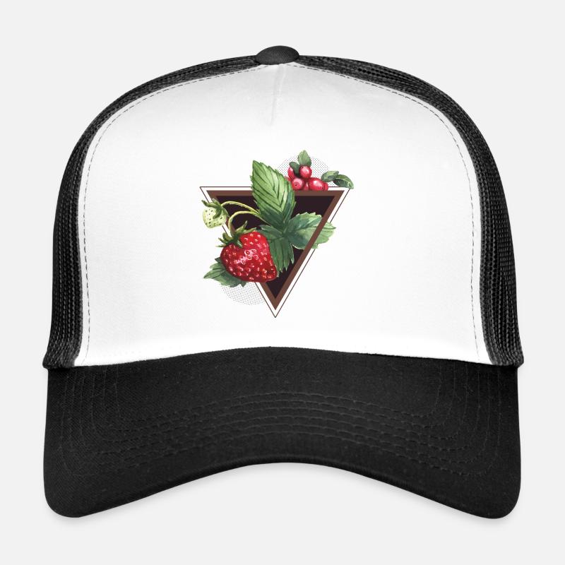 Aquarell Erdbeeren Trucker Cap