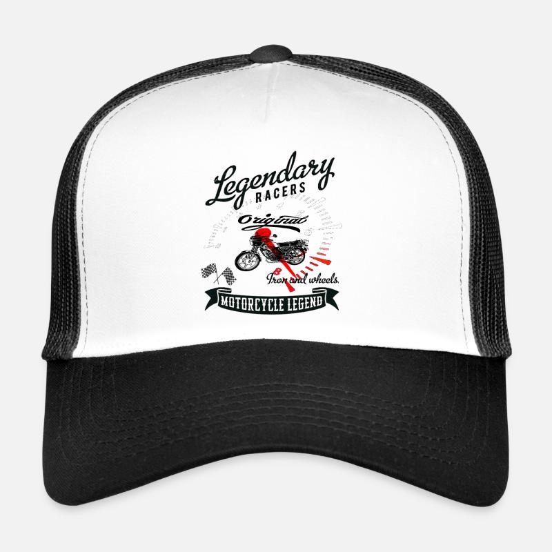 Zündapp KS 50 Watercooled Moped Kult - Trucker Cap - Weiß/Schwarz