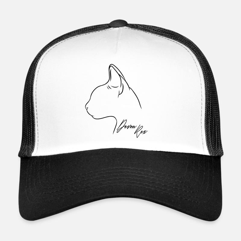 Devon Rex Profile Cat Cat Wilsigns Trucker Cap