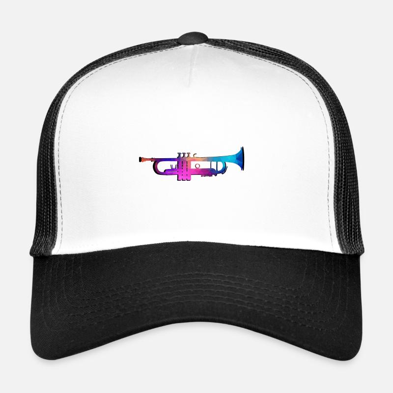 Trompete - Trucker Cap - Weiß/Schwarz