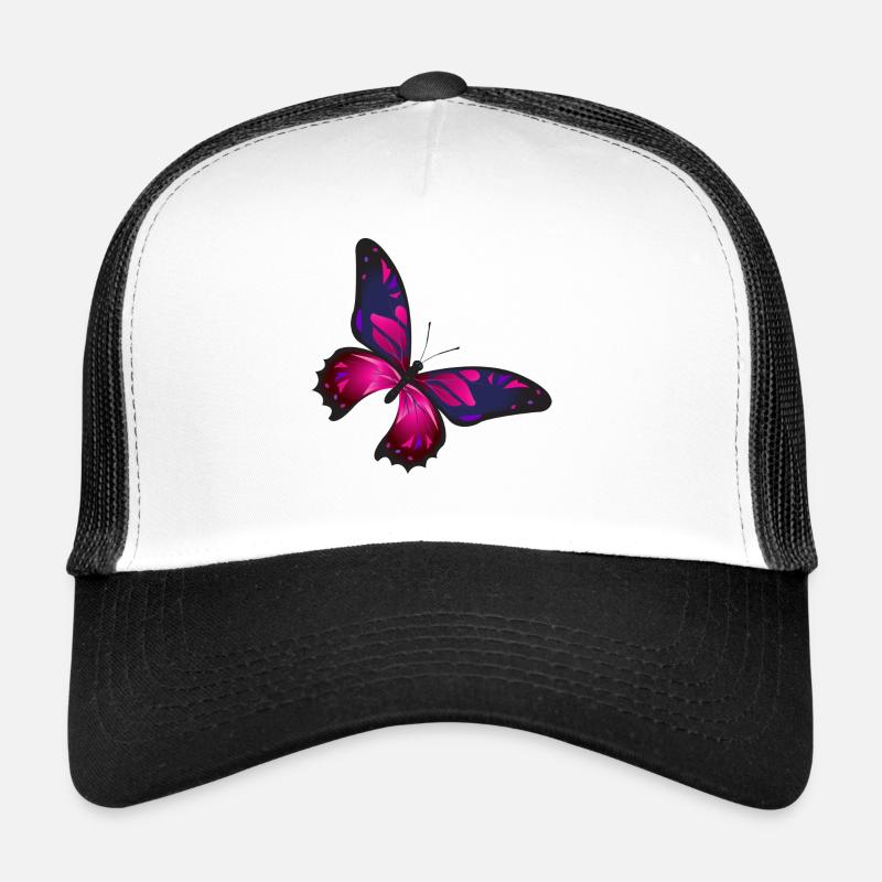 Schmetterling Illustration Lila Trucker Cap