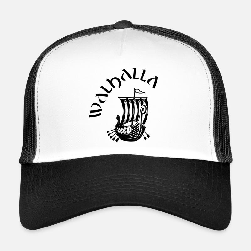 Valhalla Viking Vikings Bjoern Eisenseite - Trucker Cap - Weiß/Schwarz