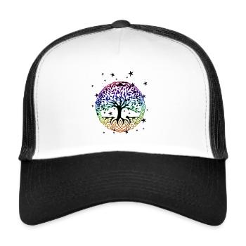 Tree of Life,Yggdrasil,World Tree,tree of life, - Trucker Cap - white/black - Front
