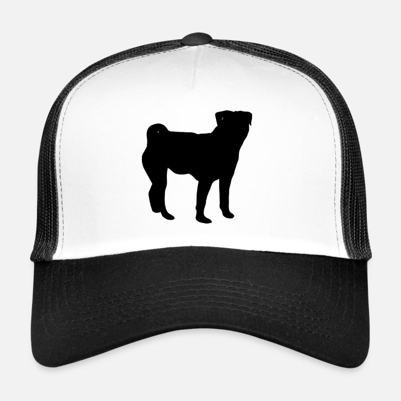 Silhouette de carlin Casquette trucker 
