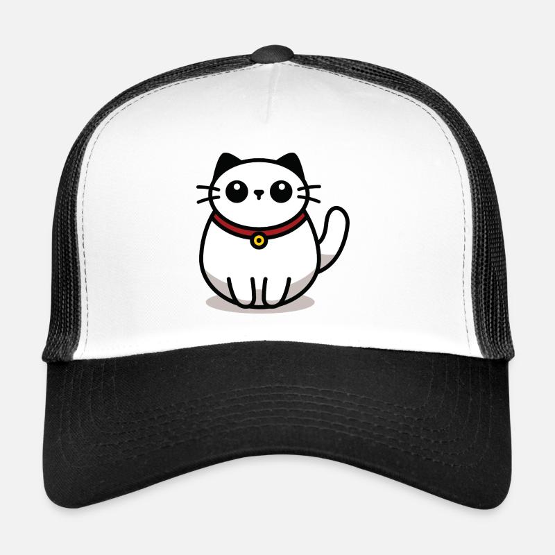Le chat - Casquette trucker  - blanc/noir