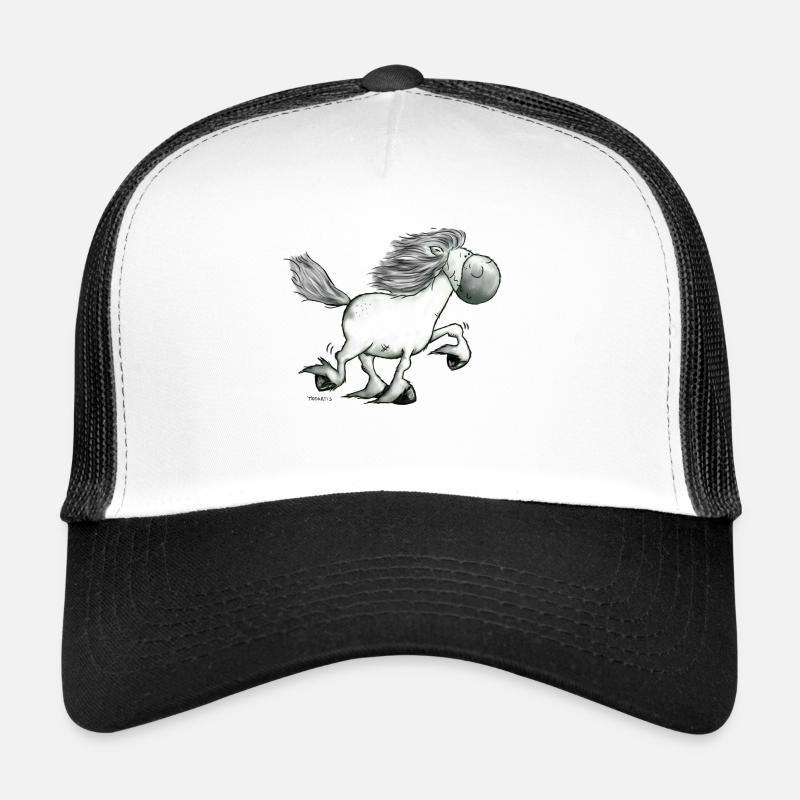 Drolliger Isländer - Islandpferd - Isi - Trucker Cap - Weiß/Schwarz