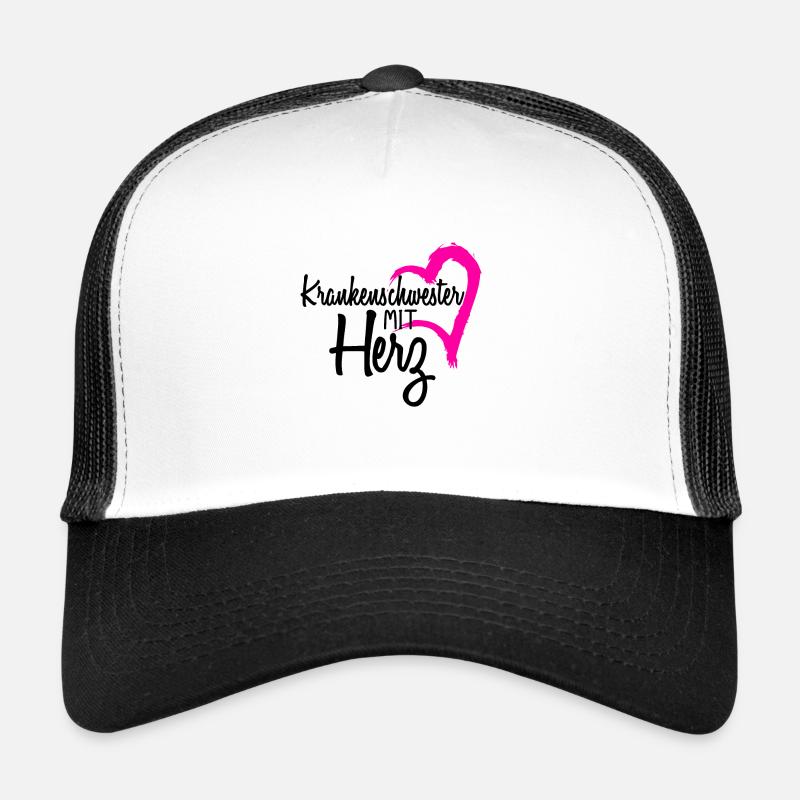 Krankenschwester Geschenk - Trucker Cap - Weiß/Schwarz