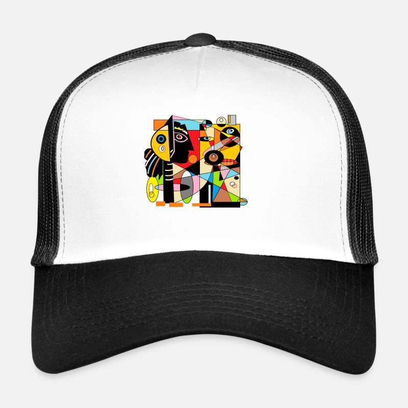 Afrika Picaso - Trucker Cap - Weiß/Schwarz