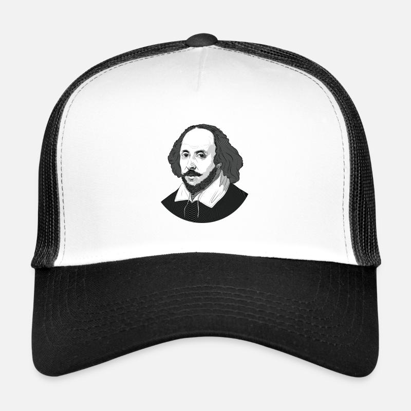 William Shakespeare - Trucker Cap - Weiß/Schwarz