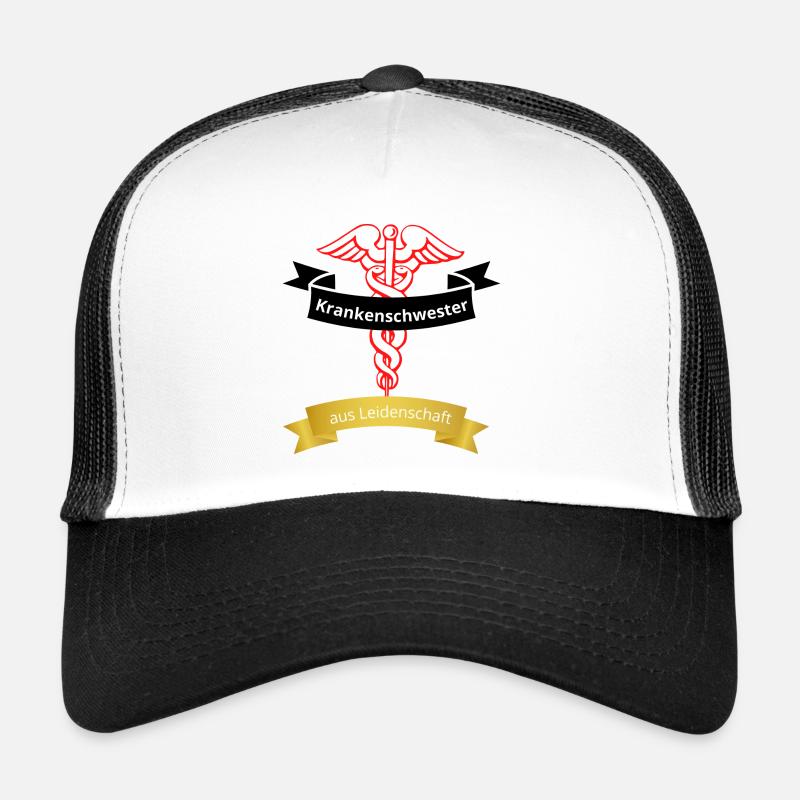 Krankenschwester aus Leidenschaft - Trucker Cap - Weiß/Schwarz