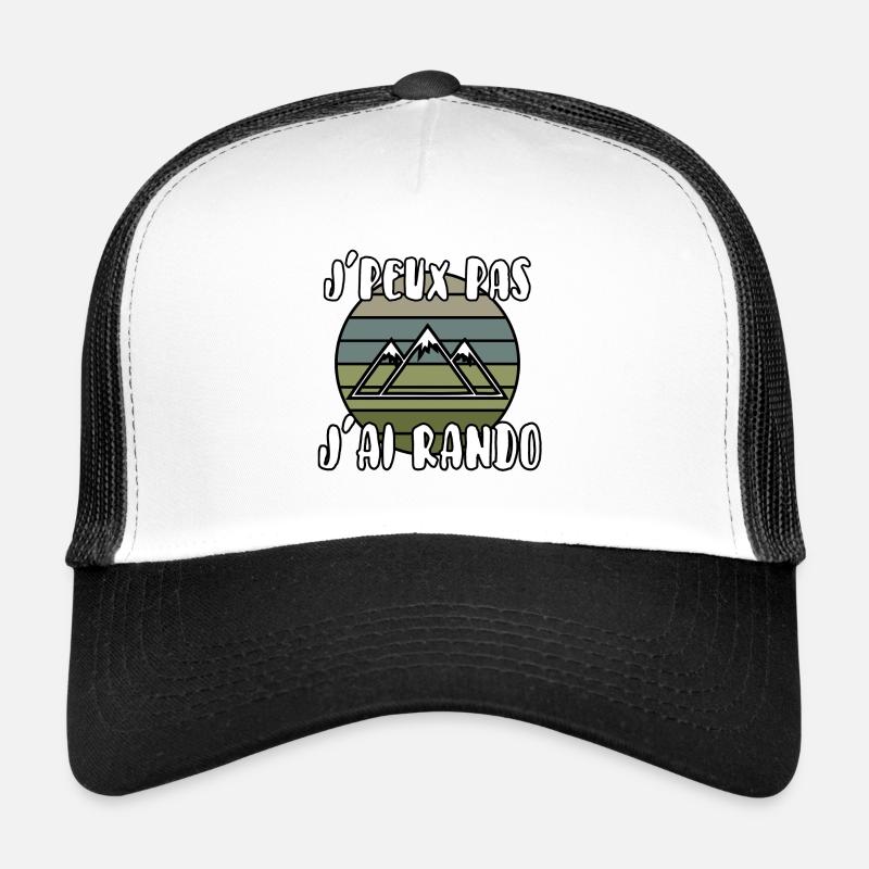 J’peux pas j’ai rando - Casquette trucker  - blanc/noir