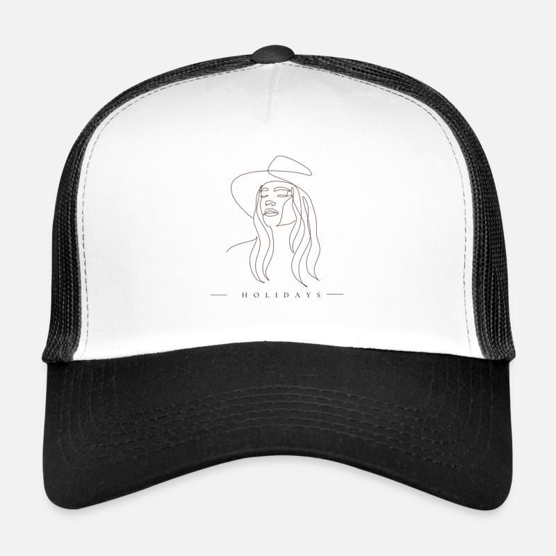 HOLIDAYS - Casquette trucker  - blanc/noir