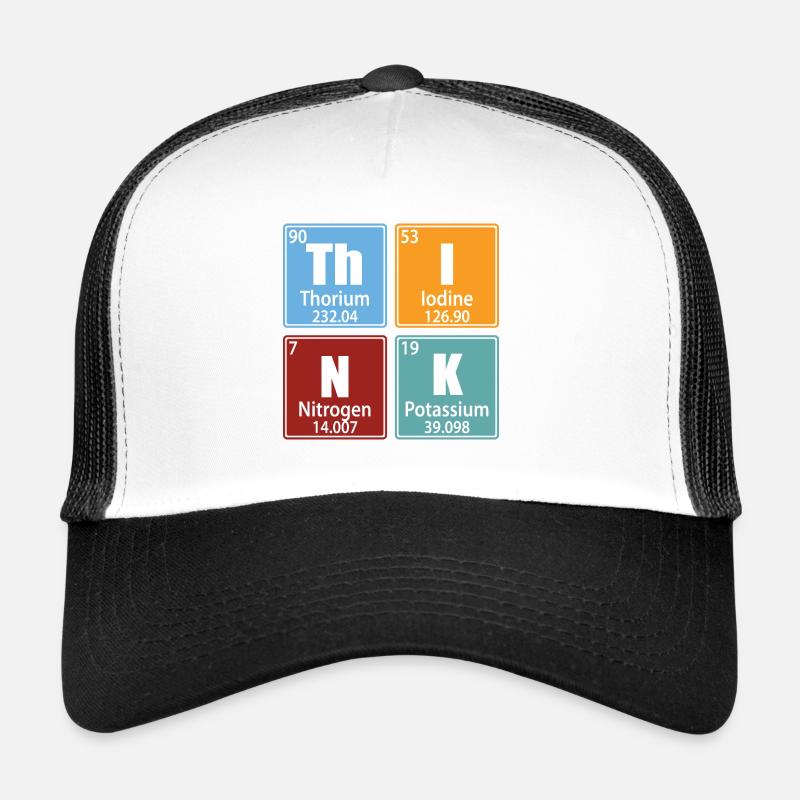 Think - Éléments du tableau périodique Casquette trucker 