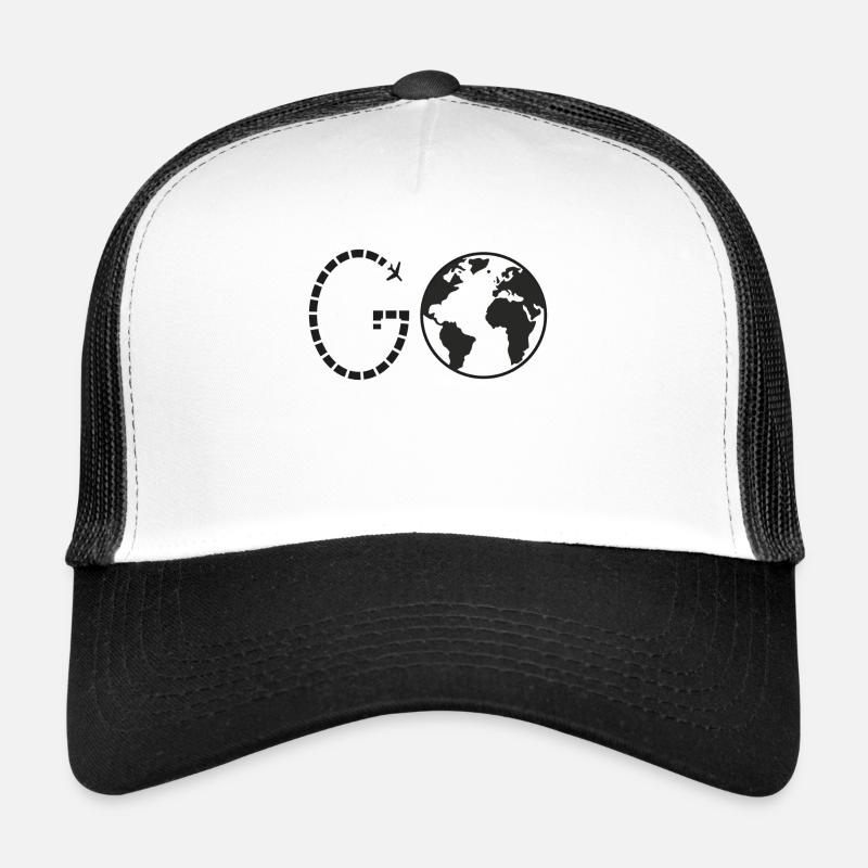 GO 1 - Trucker Cap - Weiß/Schwarz