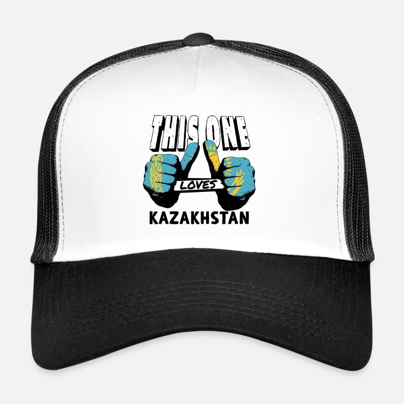 Drapeau du Kazakhstan Drapeau du Kazakhstan Casquette trucker 