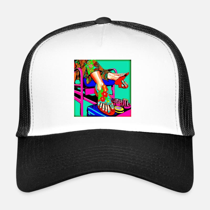 Fusspflege Pop Art bunt Trucker Cap