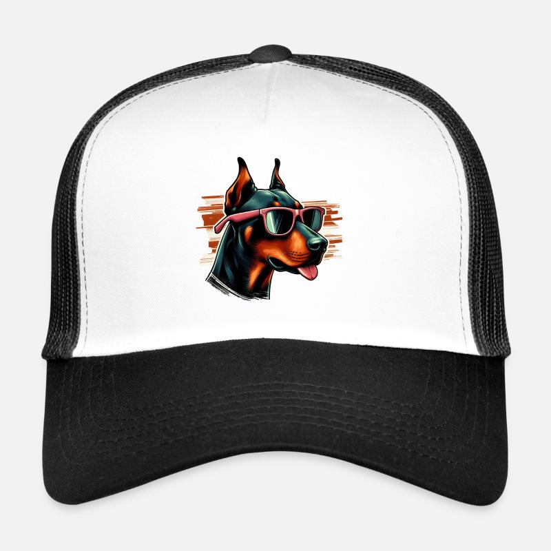 Doberman Pinscher Le Modèle Casquette trucker 