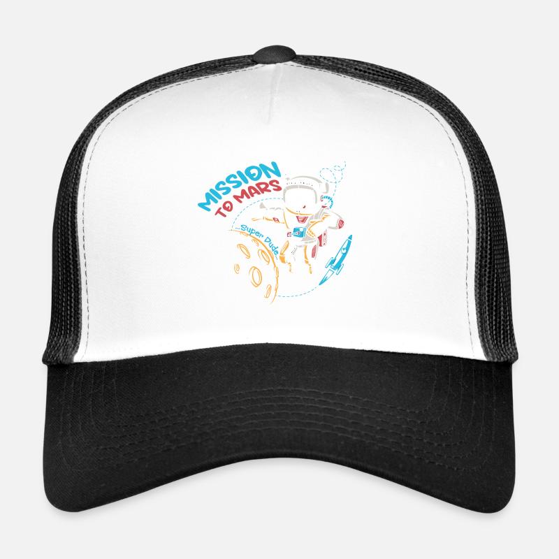 Brave Space Astronaut Bear Graphic Trucker Cap
