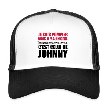je suis pompier le seul feu que je n'éteindrai - Casquette trucker  - blanc/noir - Devant