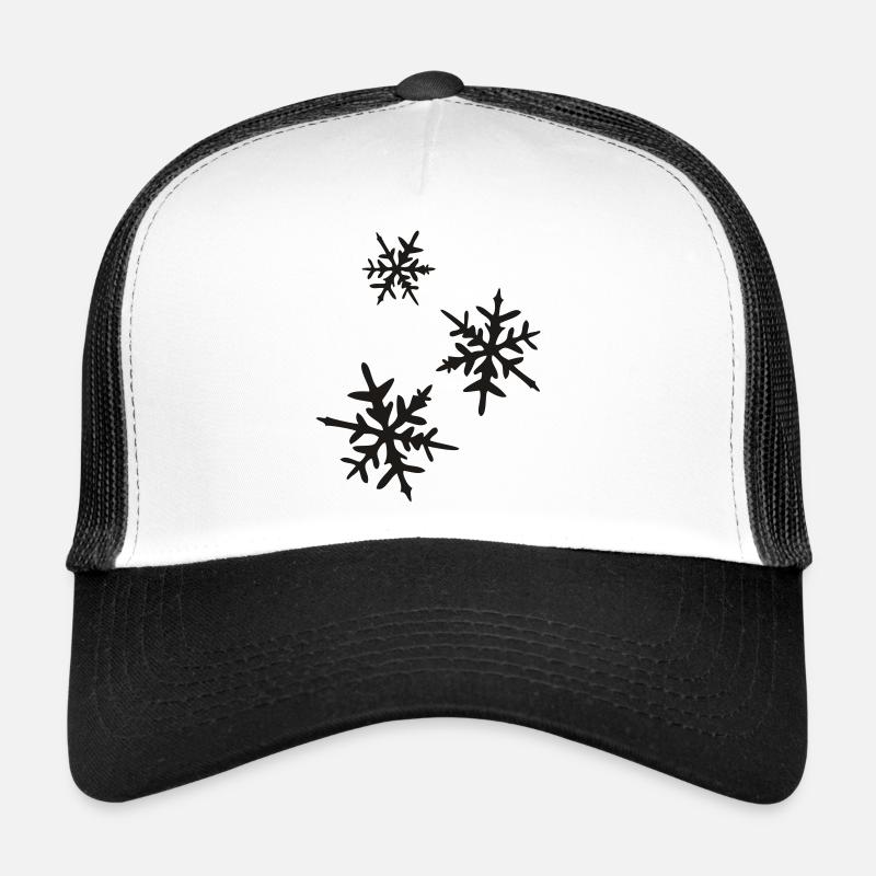 Eiskristalle - Trucker Cap - Weiß/Schwarz