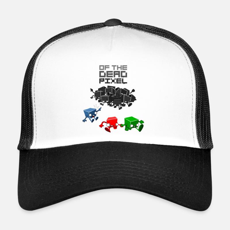 dead pixel - Casquette trucker  - blanc/noir