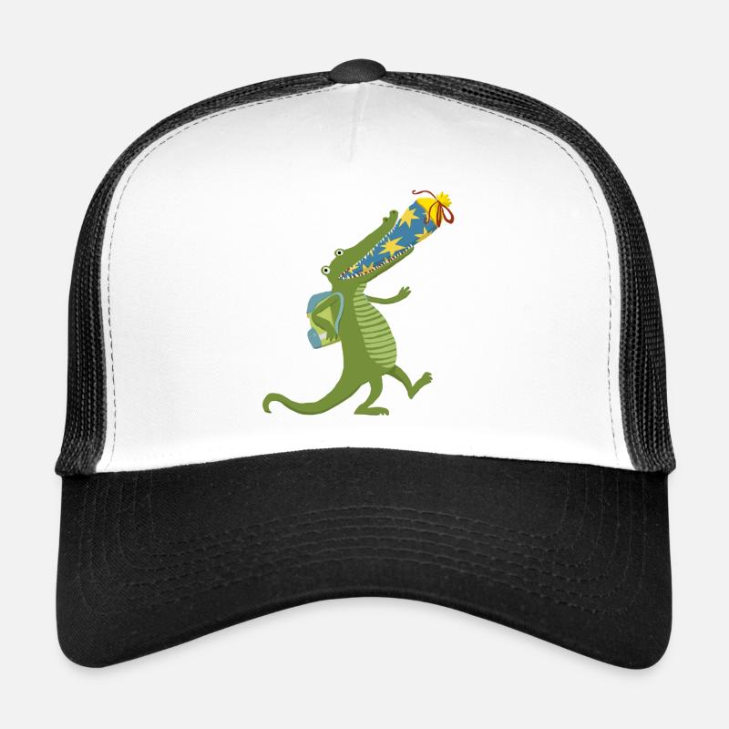 Schulkrokodil - Trucker Cap - Weiß/Schwarz