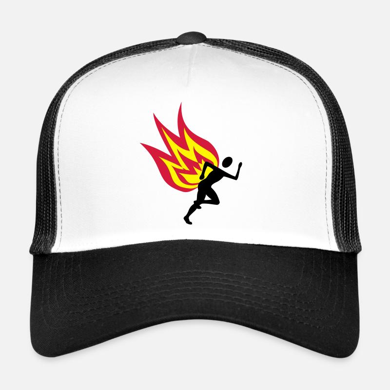 Jogger fire - Trucker Cap - white/black