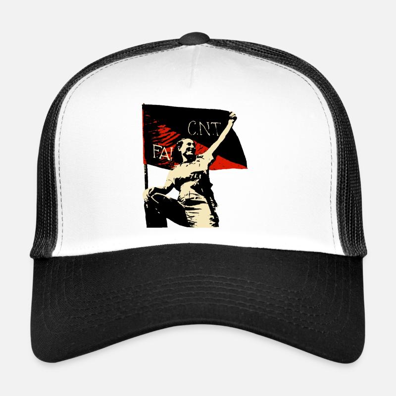 Anarchy Flag Woman - Trucker Cap - Weiß/Schwarz