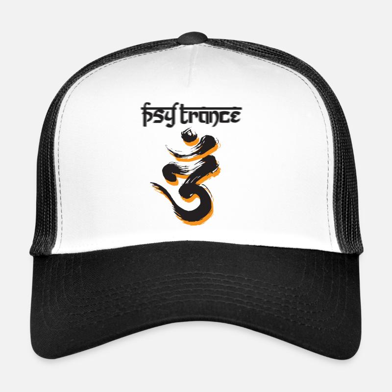 PsyTrance - Trucker Cap - Weiß/Schwarz