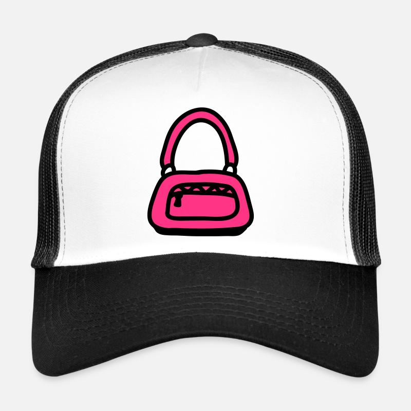 Sac à main - Casquette trucker  - blanc/noir