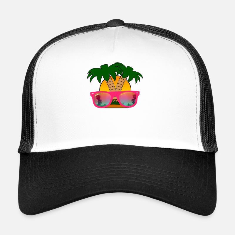 Sommerzeit! Sonnenbrillen & Palmen Trucker Cap