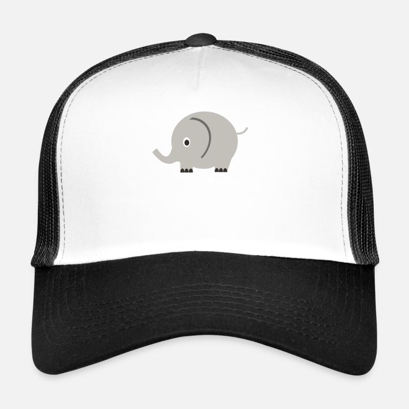 elephant - Trucker Cap - white/black