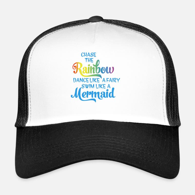 Folge dem Regenbogen - Trucker Cap - Weiß/Schwarz