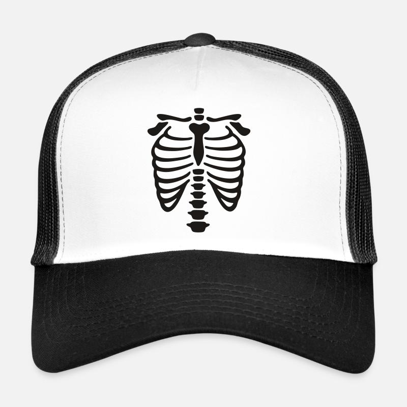Röntgen Brustkorb - Trucker Cap - Weiß/Schwarz