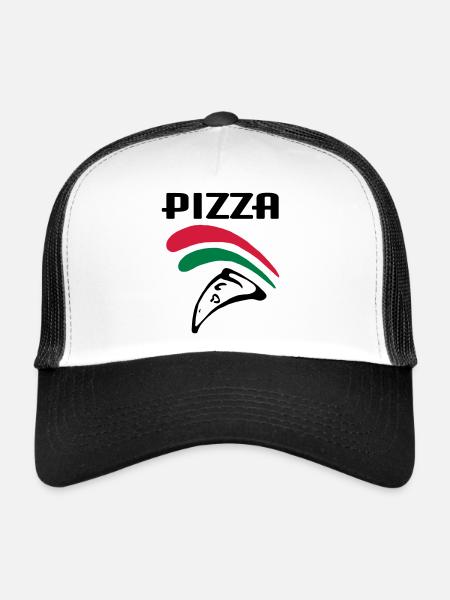 Pizza (3c) - Trucker Cap - white/black - Front