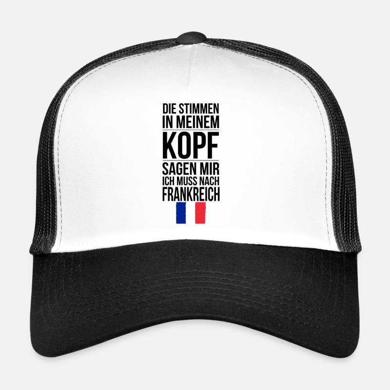 Tasse mit Spruch Frankreich Geschenk - Trucker Cap - Weiß/Schwarz