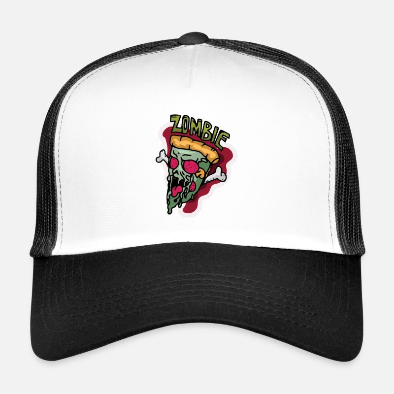 Pizza Zombie cadeau effrayant Halloween Casquette trucker 
