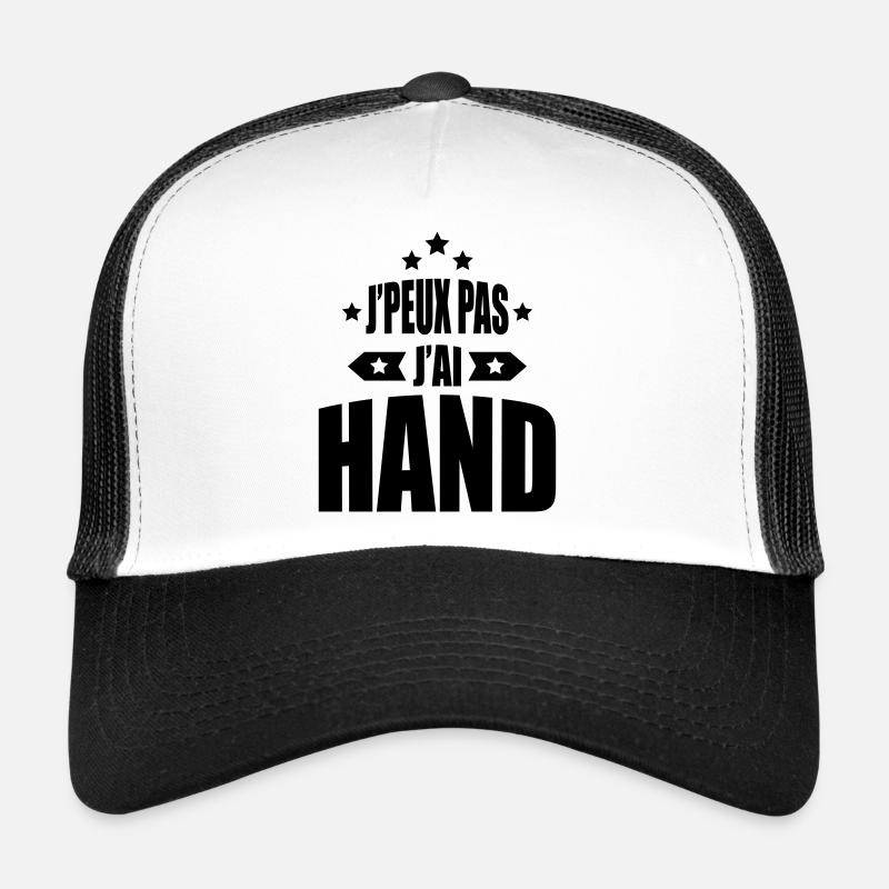 j'peux pas j'ai hand - Casquette trucker  - blanc/noir