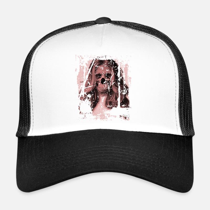 Skull Girl red Trucker Cap