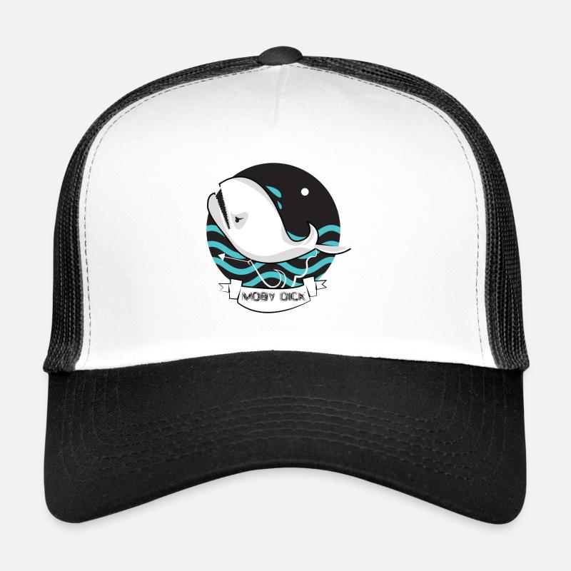 Moby Dick - Trucker Cap - Weiß/Schwarz