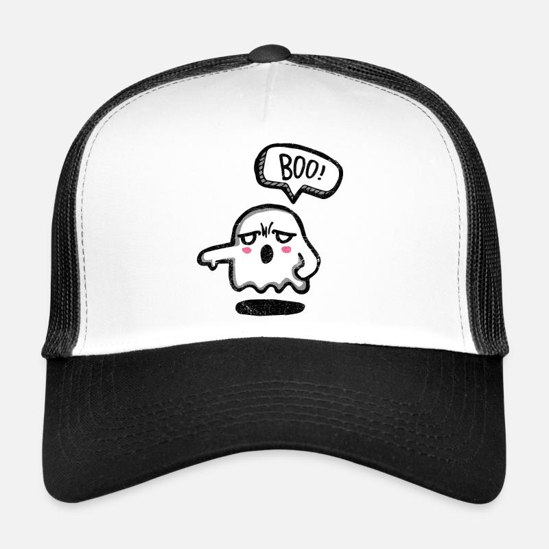 Fantôme d'Halloween Ghost Hour Ghost - Casquette trucker  - blanc/noir