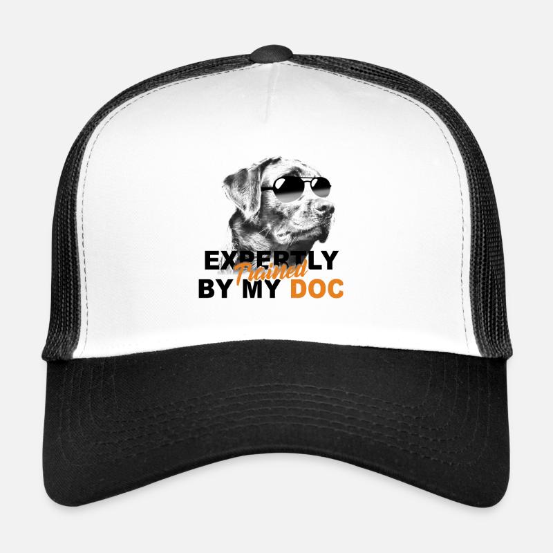 Formés par mon chien - Casquette trucker  - blanc/noir