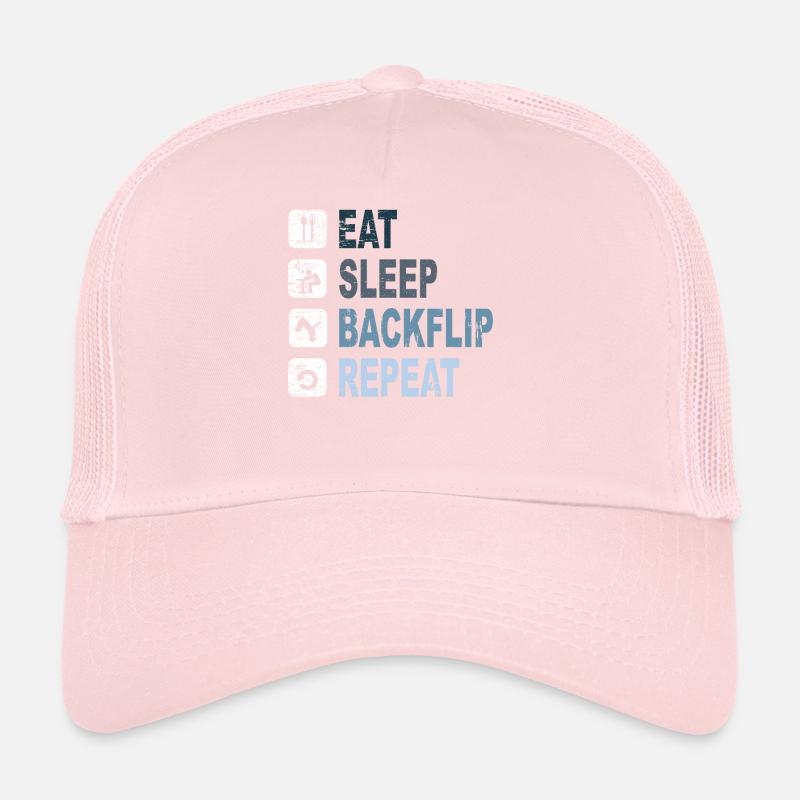 Eat Sleep Backflip Repeat Trucker Cap